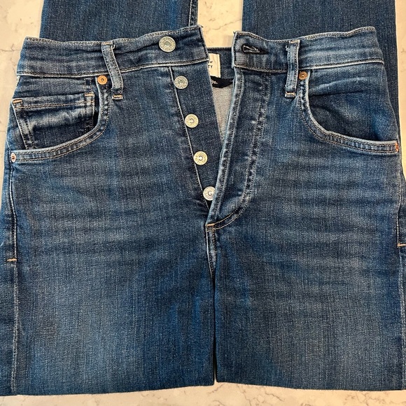 Citizens Of Humanity Indigo Button-Fly High Rise Jeans - Picture 1 of 8